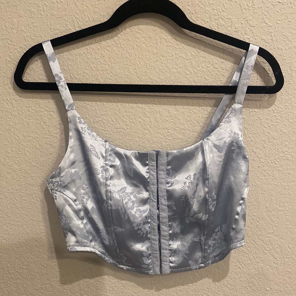 Pacsun blue corset top with details